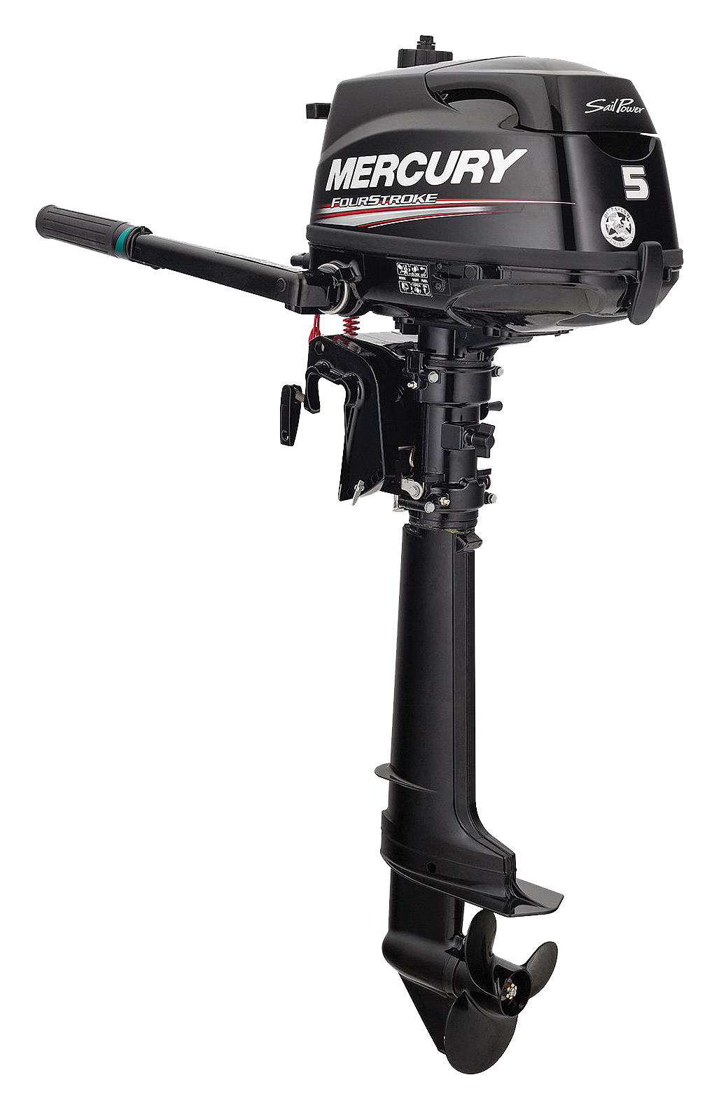 Mercury 5hp Tiller Sail Power FourStroke Outboard Motor, 20" Shaft